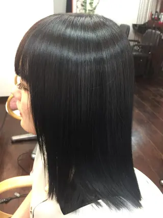 セミロング カラー 桧山 真のヘアスタイル