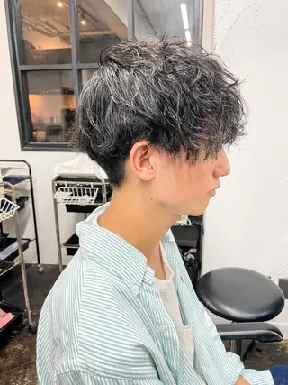 ショート パーマ メンズ メンズパーマ メンズ特化ryoのヘアスタイル