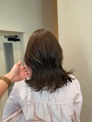 ミディアム カラー 暖色系カラー/オリー ブカラー💚宮城のヘアスタイル