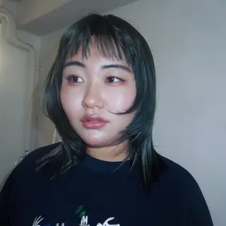 ミディアム カラー タマキ/似合わせ カット/Wカラーのヘアスタイル