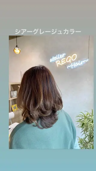 セミロング REGO Hair &eye salonのヘアスタイル