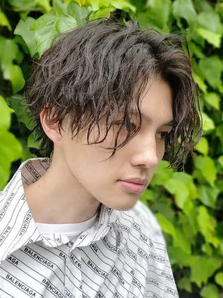 パーマ メンズ fifth/原宿/ カットモデル/カズのヘアスタイル