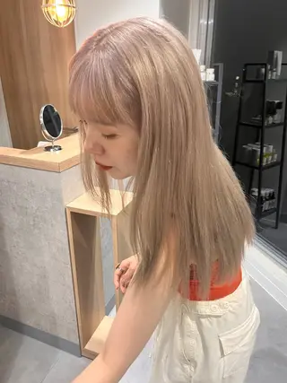 ロング カラー 渡邊 ひかるのヘアスタイル