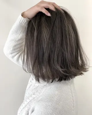 ミディアム ボブ/縮毛矯正 🌟梅田盛一🌟のヘアスタイル