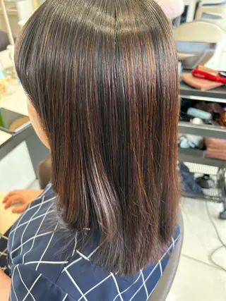 セミロング カラー 小田切 栄司のヘアスタイル