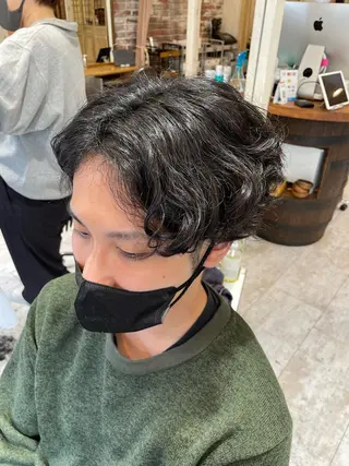 ショート パーマ メンズ OAK中目黒 Kazukiのヘアスタイル