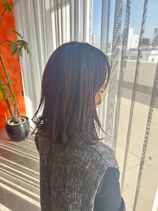 セミロング 安達 結愛のヘアスタイル