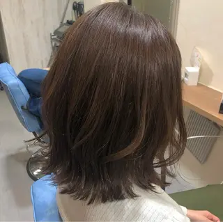 ミディアム 金島 青のヘアスタイル