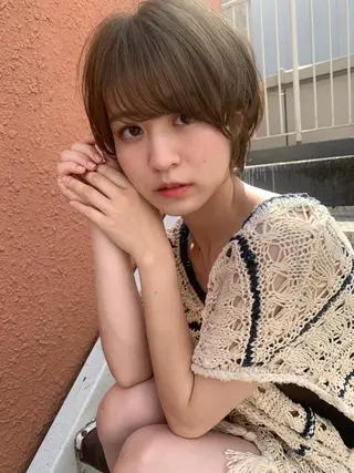 ショート 大人可愛いレイヤー 大田のヘアスタイル