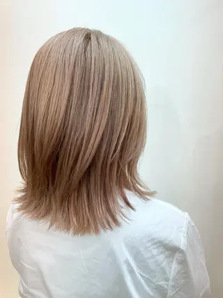 ミディアム カラー 艶カラー🌙縮毛矯正 /ボブ【Reina】のヘアスタイル