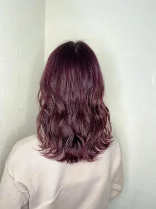 セミロング カラー ブリーチカラー特化 U-topia小島のヘアスタイル