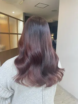 ロング カラー レイヤー/くびれ/ 縮毛/チェレ金剛のヘアスタイル