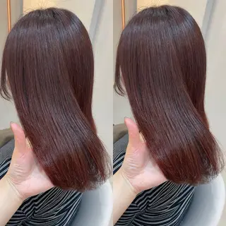 セミロング カラー ブリーチ無しダブル カラー🦕まどかのヘアスタイル