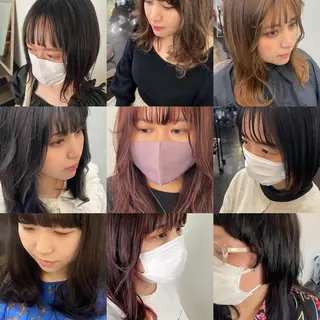 セミロング カラー パーマ ヘアアレンジ メンズ キッズ ネイル マツエク・マツパ 久木原 ゆりのヘアスタイル