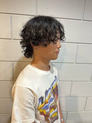 パーマ メンズ 小沼采唯👧🏼 海好きオヌちゃんのヘアスタイル