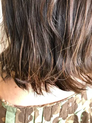 ミディアム カラー ヘアアレンジ レイヤー×ヘッドスパ *保田遥*のヘアスタイル