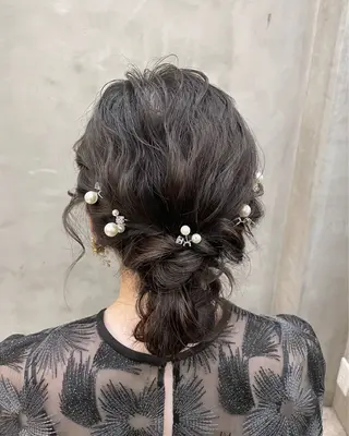 ヘアアレンジ 【ピンク/韓国ヘア/ ヘアセット】亜海のヘアスタイル