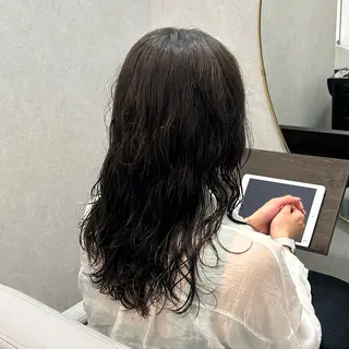 ロング カラー パーマ sita stylist　あみのヘアスタイル