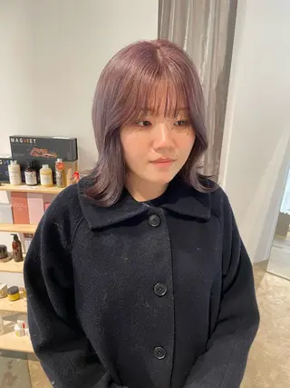 ミディアム カラー 似合わせカット🫧/ パーマ🥇/KIBEのヘアスタイル
