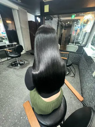 ロング カラー パーマ 髪質改善⭐️縮毛矯正 中野⭐️Rinaのヘアスタイル