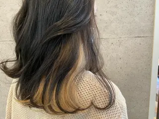 ミディアム カラー パーマ ヘアアレンジ 似合わせhair🌼 misakiのヘアスタイル