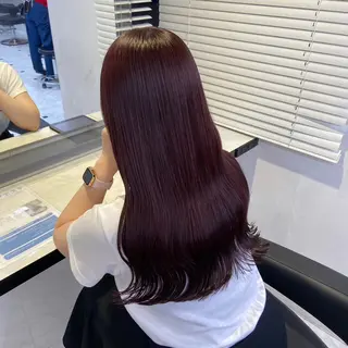 ロング カラー ヘアアレンジ 韓国レイヤー＆ピンク 艶髪🩶maikoのヘアスタイル