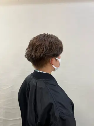 カラー パーマ オオエ トア／カットモデルのヘアスタイル