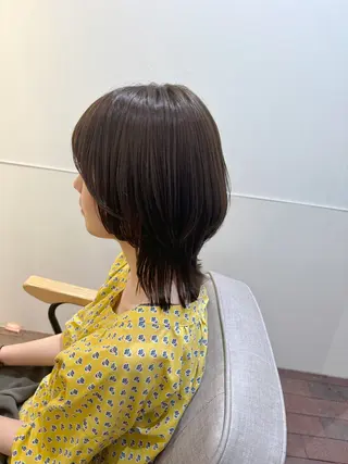ミディアム カラー マンツーマン 縮毛矯正/マユコのヘアスタイル