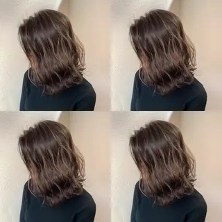 セミロング カラー 似合わせ/ブリーチ カラー.岡田友仁のヘアスタイル