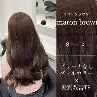カラー 🤍ブリーチなし ブラウンhimi🤍のヘアスタイル