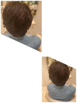 ショート カラー 縮毛矯正&髪質改善 西野のヘアスタイル