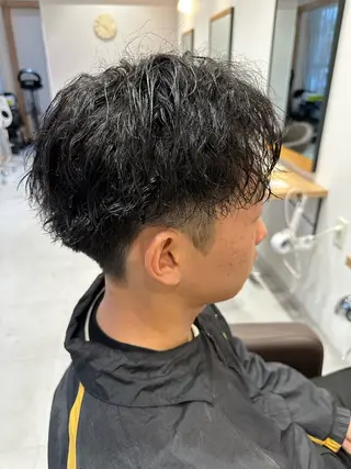 ショート カラー パーマ ヘアアレンジ メンズ キッズ レイヤー/くびれ Chere   金剛のヘアスタイル