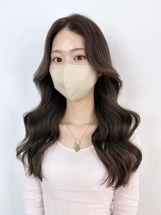 セミロング カラー パーマ ヘアアレンジ ITbyALBUM 藤沢店のヘアスタイル