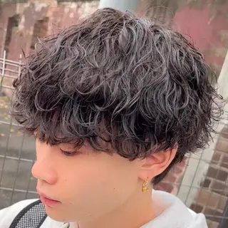 ミディアム パーマ ヘアアレンジ メンズ fifth 石川 凪のヘアスタイル