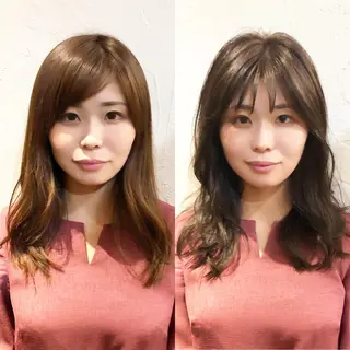 セミロング 髪質改善縮毛矯正 専門店のヘアスタイル