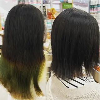 ショート まさき✂︎ブリーチ／ デザインカラーのヘアスタイル