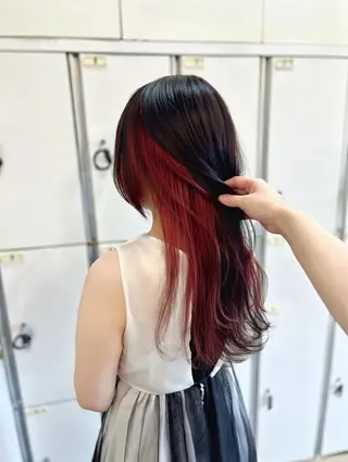 ロング カラー インナー/2次元/ 推しカラー/しゅうとのヘアスタイル