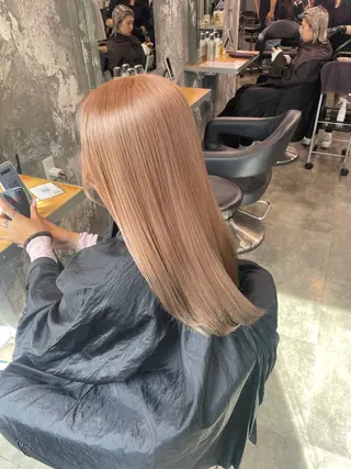 ミディアム カラー ハイトーン 横浜💞ミオのヘアスタイル