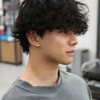 ショート パーマ メンズ メンズパーマ タカキリョウのヘアスタイル