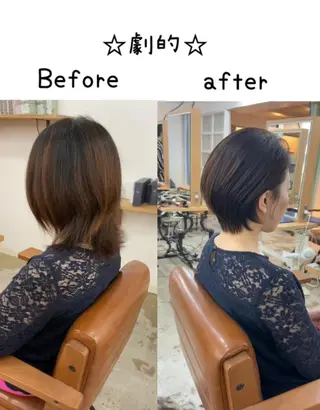 ショート ショートヘア、ボブ こやさん　コヤマのヘアスタイル