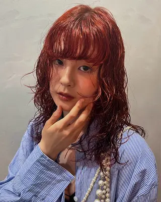 ロング カラー パーマ Ryo リョウのヘアスタイル