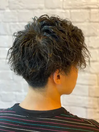 ミディアム パーマ メンズ 【メンズカット】 黒田美穂のヘアスタイル