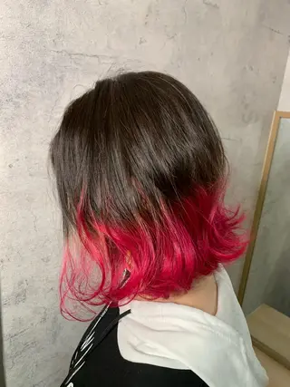 ミディアム カラー エクステ KAZUMAのヘアスタイル