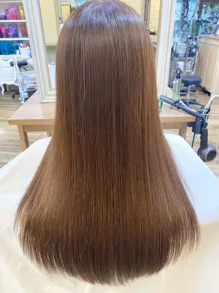 セミロング カラー 北山 なるみのヘアスタイル