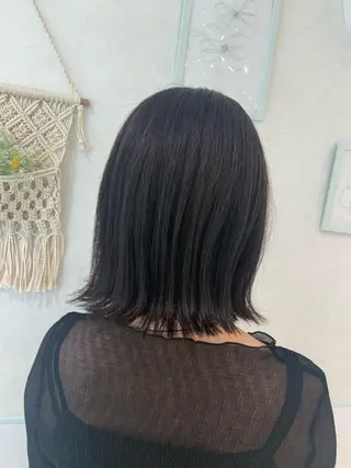 ミディアム カラー パーマ ヘアアレンジ ハイトーンカラー🤍 山下 優華のヘアスタイル