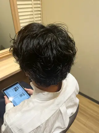 パーマ メンズ 縮毛矯正/韓国風ヘア /ツバキのヘアスタイル