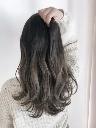 セミロング カラー パーマ ヘアアレンジ ネイル マツエク・マツパ 竹内ケンゴ🇰🇷 EIGHT藤沢のヘアスタイル