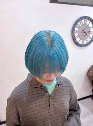 ショート カラー 越冨　レイヤー/ 顔周り特化/髪質改善のヘアスタイル