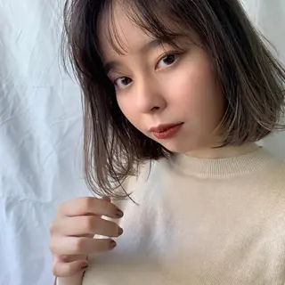 ショート カラー 薬院:今泉/上川美幸 ボブ/顔周りレイヤーのヘアスタイル