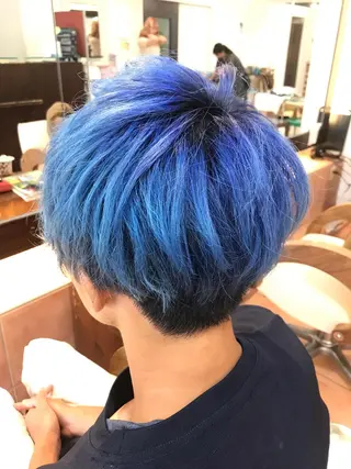 ショート カラー 💙あかみね 💙（mine）のヘアスタイル